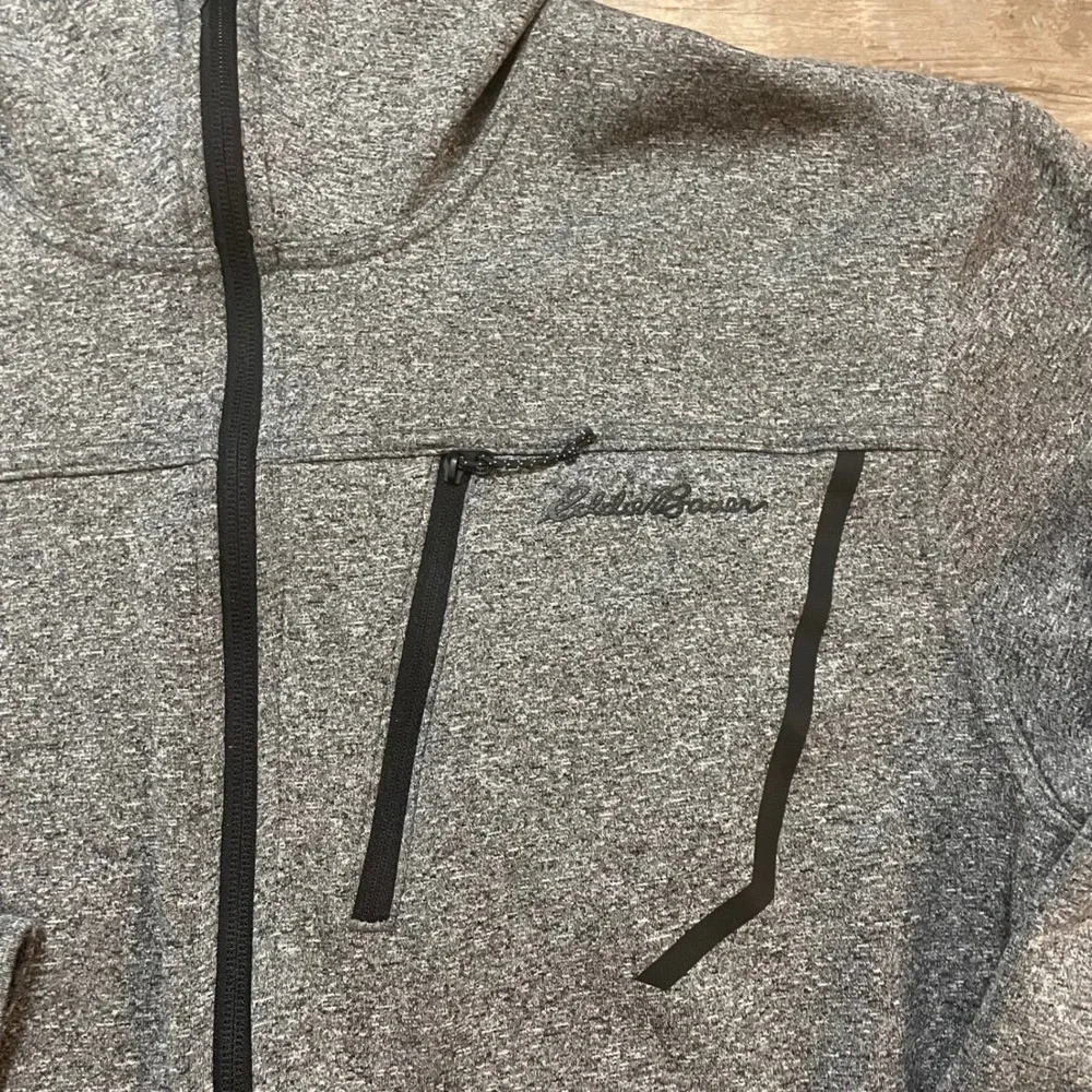 Eddie Bauer Mens Hoodie Full Zip Gray‎ Size XL Ascent Series Lightweight